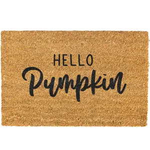 Hello pumpkin doormat, Welcome Mat, Funny Door mat, Fall Doormat, Fall Decor