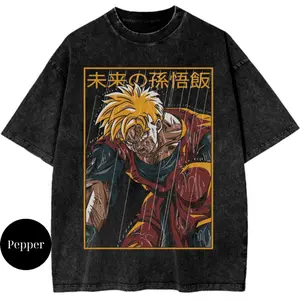 Son Gohan Graphic Tee, Anime Shirt, Vintage T-Shirt, Gym Pumps Cover Shirts, Unisex Cotton Crewneck T-Shirt Menswear Womenswear Underwear Streetwear Top Summer Round Neck