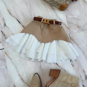 2025 Summer Women's Half Length Skirt with Lotus Leaf Edge Cake Skirt, Small Half Length Skirt Without Belt