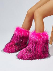 women's fluffy non-slip snow boots, casual soft comfortable ankle slip resistant boots for fall & winter, fluffy plush warm shoes for indoor & outdoor, fashionable boots, fur boots, footwear