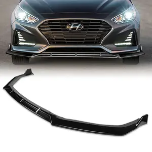 Sport-Style Front Bumper Lip Body Kit Spoiler Compatible with 2018 - 2019 Hyundai Sonata Bumper