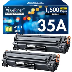 Compatible Toner Cartridge Replacement For HP 35A CB435A With Black Color, 2 Pack-For P1006, P1009, P1002, P1003, P1004, P1005 Laser Printers