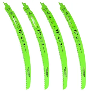 Reciprocating   15 Inch, Curved Edge  Pruning   6TPI for Tree Pruning, /PVC Pipe , CR-V Sabre , 4 count