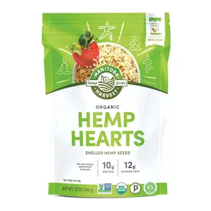 TDManitoba Harvest Organic Hemp Hearts, 12oz, 10g Plant Based Protein and 12g Omega 3 & 6 per Srv, Smoothies, yogurt & salad, Non-GMO, Vegan, Keto, Paleo, Gluten Free, gift for him her, idea gift, couple gift
