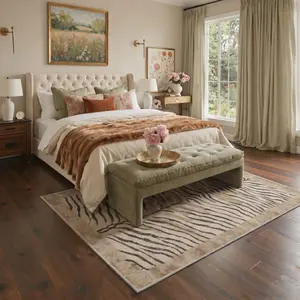 【Deals For You Days】GENIMO Washable Area Rug Soft Non Slip Pet Friendly Floor Carpet for Living Room Bedroom Kitchen Hallway Home Decor Indoor Floor Covering,ARN5754-OCHRE LEAF