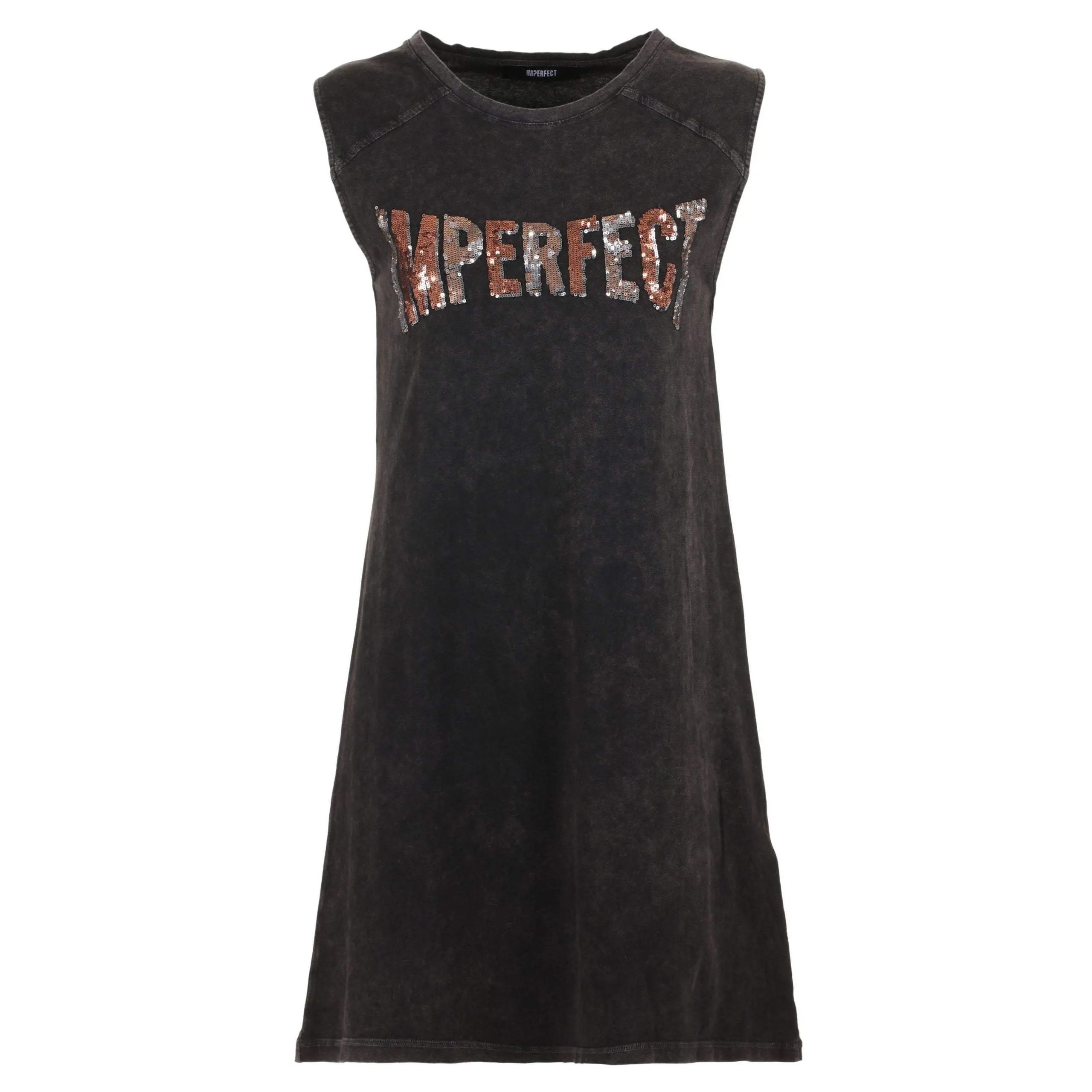 Imperfect Black Cotton Dress