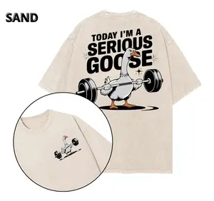 Today I'm a Serious Goose Printed Gym 2025 Shirt, Gym Shirt, Graphic Gym Shirt, Vintage Washed Tee Contton, Gym Shirt Women, For Men, Ful Size