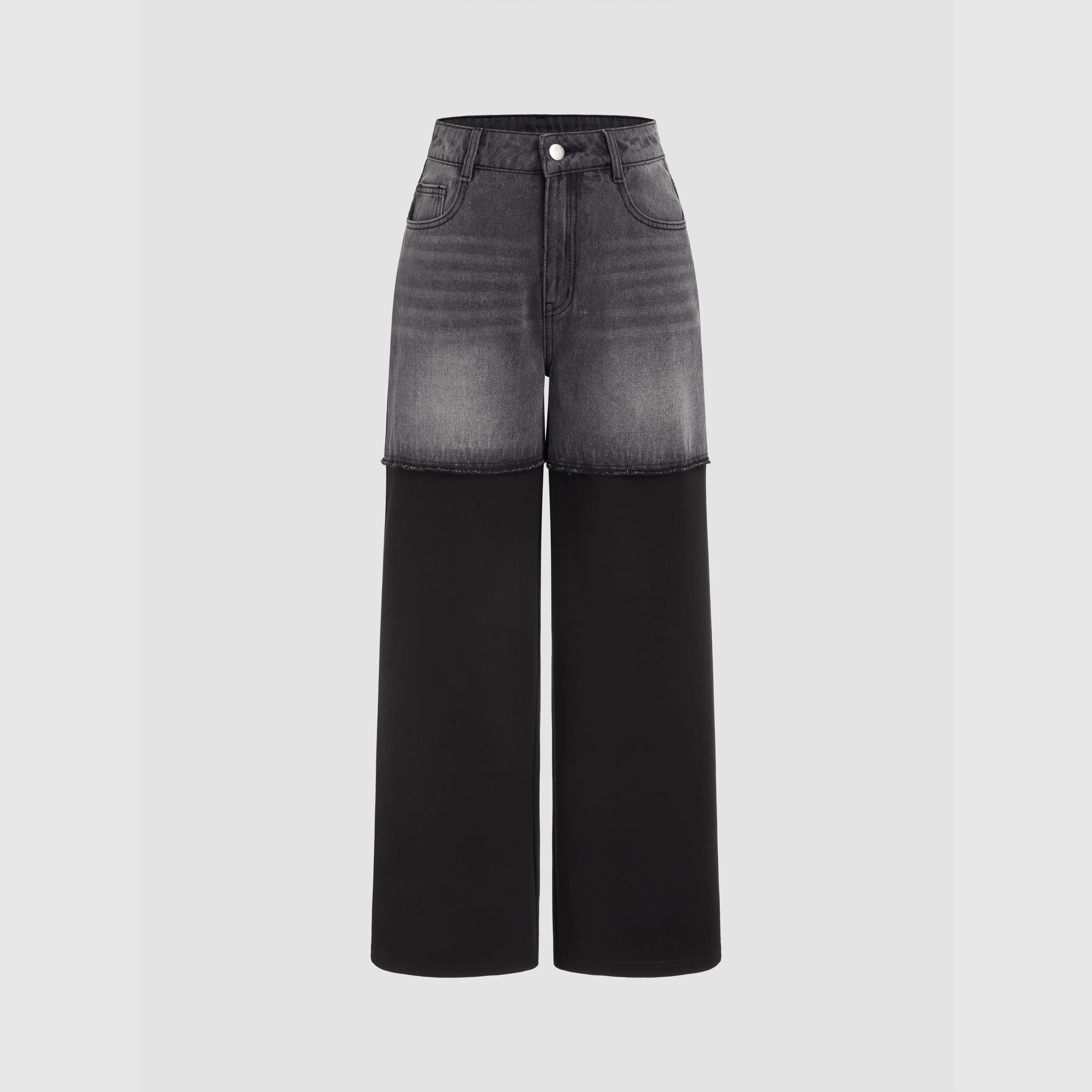 Cider [size 0-10] Cider Denim Mid Rise Two Tone Patched Straight Leg Jeans SummerFinds