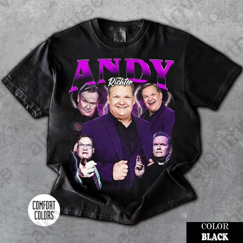 [ Sale Up To 40%]  Comfort Colors Vintage Andy Richter Dwts Shirt, Andy & Emma Slater Dancing Fan Bootleg Graphic T-Shirt,Gift For Women and Man Unisex T-Shirt