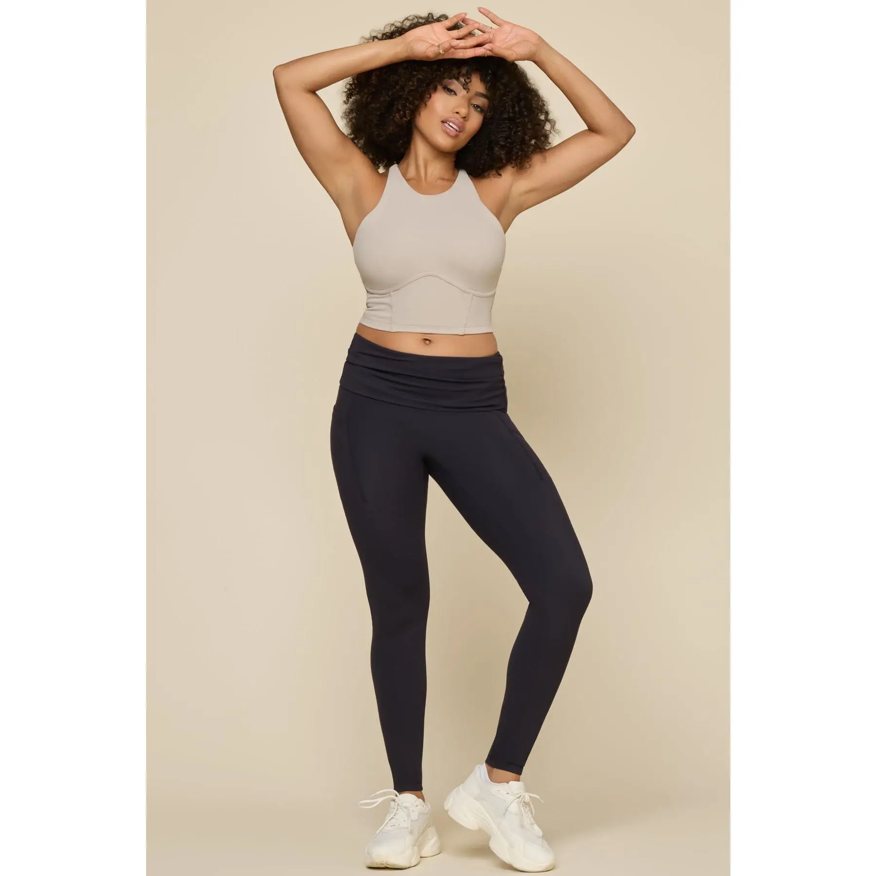 Foldover Legging - Cool Black