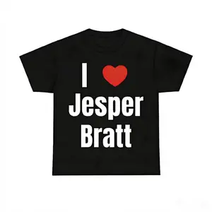 Game Day Apparel Cotton TShirt Featuring I Heart Jesper Bratt for Fans with Graphic Design