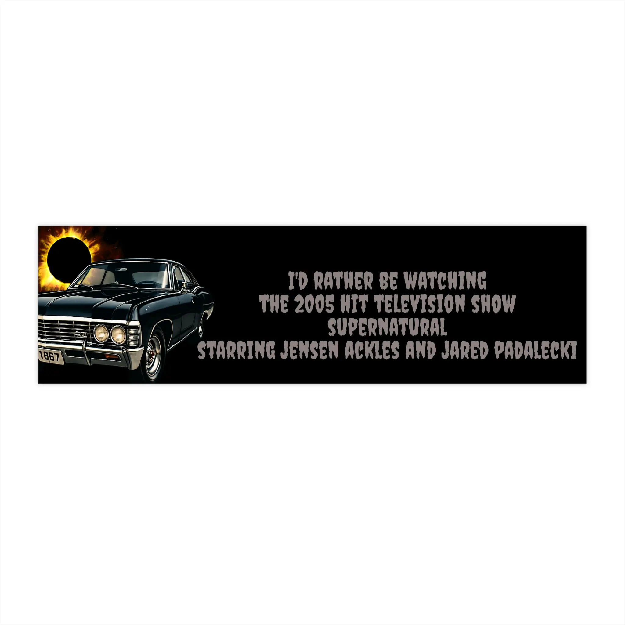 Supernatural Bumper Sticker, TV Show Fan Gift, Sci-Fi Series Decal, Car Accessories, Laptop Sticker