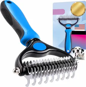 Deshedding Dog Brush For Shedding – Cat Brushes For Indoor Cats, Double-Sided Cat Brush Deshedding & Grooming Tool For Long Haired And Short Haired Dogs, Skin-Friendly