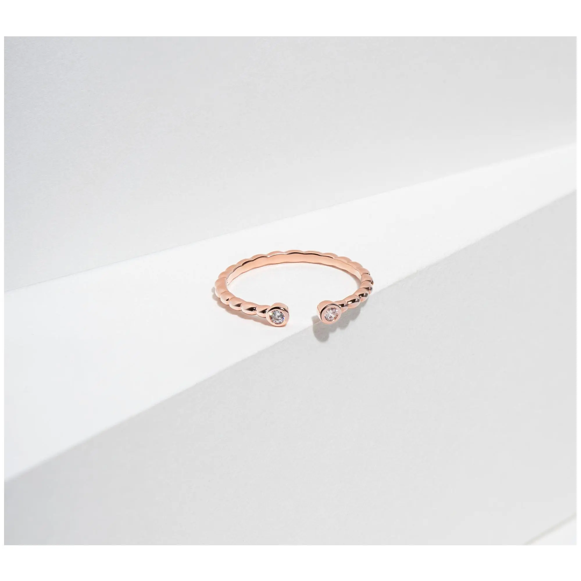 Diamonique 0.10 cttw Textured Ring, Sterling Silver