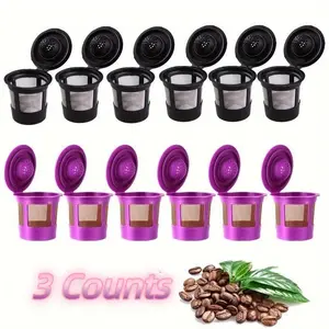 Reusable Coffee Filter Set, 3 Count Durable Mesh Design, Easy to Clean Eco-Friendly Alternative, Cost-Effective Coffee Brewing Solution