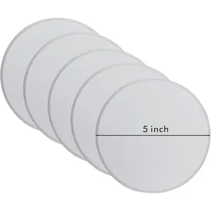 5 count 5" Door Knob Stoppers Value Pack,Wall Protectors with  Adhesive,Wall Protector for Door Handle, Wall & Door Handle Stoppers,Guard Door Bumpers Stoppers,Rigid Vinyl Wall Protector