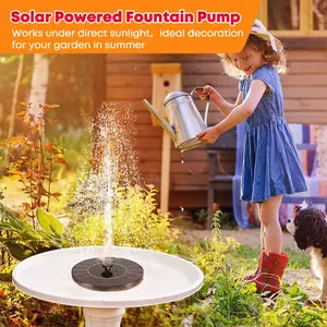 Vogelbad-Brunnenpumpe Solar Fountain 1.4W Solarpanel 4 Nozzles Submersible Pump for Pond Pool Garden Aquarium