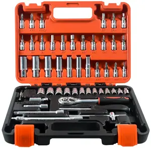 The Ultimate 53pcs Ratchet Socket Wrench Set Perfect forCar, Truck, Motorcycle & DlY Repair-A Must-Have Tool Kitfor Every Garage!