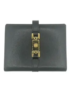 Pre-owned GUCCI Canvas Agenda  Black Jackie PM W/ Paper Perfect For Daily Use