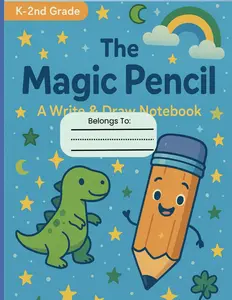 Meet The Magic Pencil: A Write & Draw Notebook; For Boys: An Early Learning Journal with ABC Writing, Number Practice, and Creative Drawing for Preschool to 2nd Grade