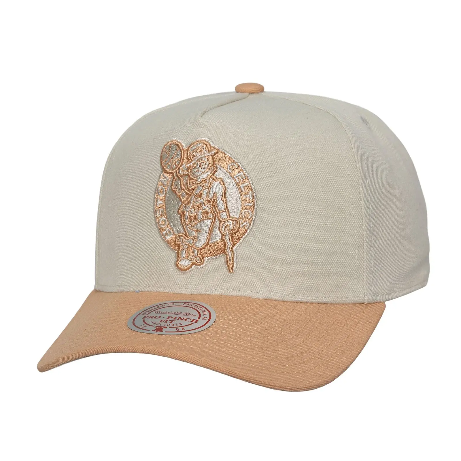 Mitchell & Ness Boston Celtics Acrylic Casual Distressed Look Embroidered Graphic Pro Snapback Hat