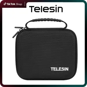 TELESIN DIY Waterproof Carrying Case for DJI Osmo Pocket 4/3,Xtra Muse,Hard Protective Travel Bag for Action Cameras & Accessories, Camera Not Included
