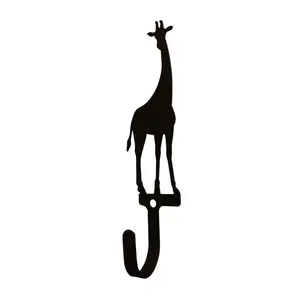 Village Wrought Iron  Giraffe Wall Hook, Small