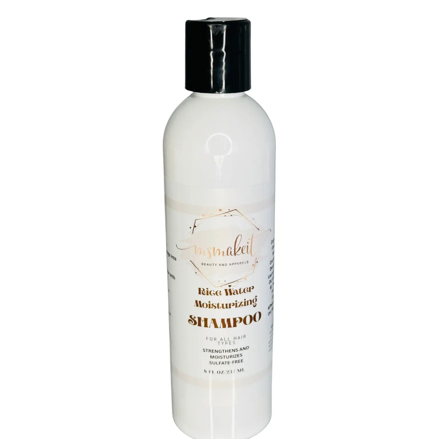 Msmakeit Rice Water Haircare Shampoo - Gentle Cleanser, Replenishes & Strengthens Hair, Nourishes, Reduces Frizz & Split Ends, Controls Oil, Leaves All Hair Types Smooth, Nourishing, Any, Hydrate Reduce Frizz, Adults
