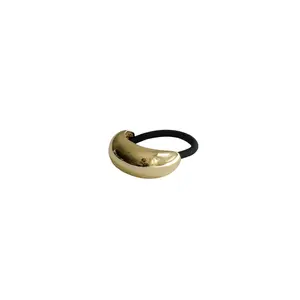 Narrow Crescent Metal Cuff Hair Tie (Gold)