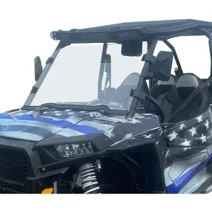 Full Windshield Compatible with Polaris 2014-2018 RZR XP 1000, XP Turbo 2015-2020 RZR 900, S900, S1000 Scratch Proof PC Front Clear Windshield