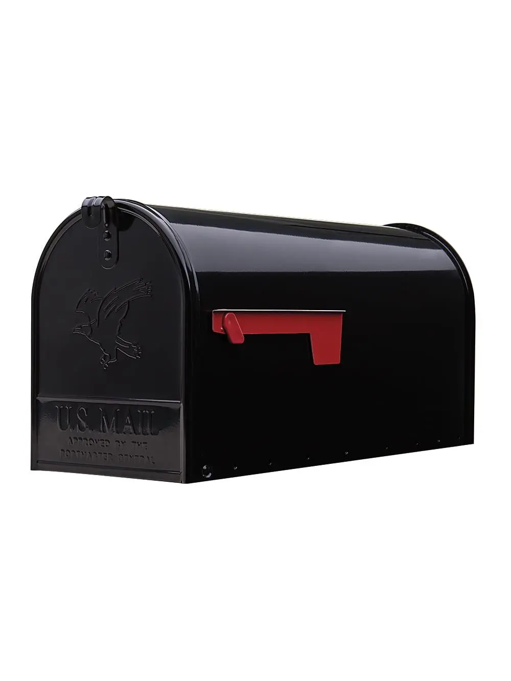 Elite Classic Galvanized Steel Post Mount Mailbox, Black