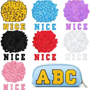26pcs A-Z Chenille Embroidery Patches, Sewable/iron-On Appliques for Clothes, Dresses, Hats, Jeans, DIY Accessories, Creative Projects, Embroidery Design, Personalization