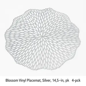 Premium Silver Blossom Placemats - Set of 4