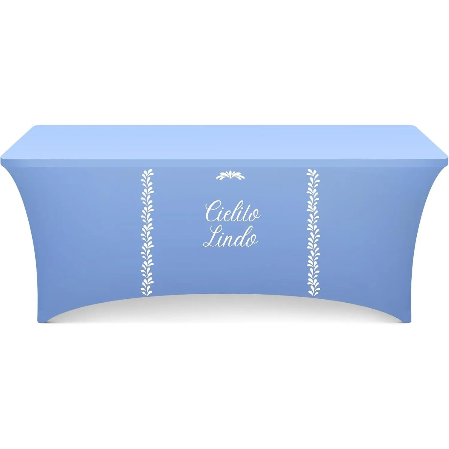 6ft Cielito Lindo Party Decoration Tablecloth Fitted Stretch Spandex Table Cover for Standard Folding Table Mexican Terracotta Fiesta Tablecloth Cinco De Mayo Wedding Birthday Decor(Blue)