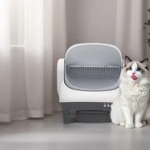 Smart cat litter box for fat cats, Maine Coon open-style cat toilet, AP controllable, hands-free, splash-proof, odor-proof