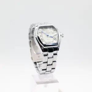 Peugeot Silver Status Bracelet Quartz Watch with Blue Dial Hands