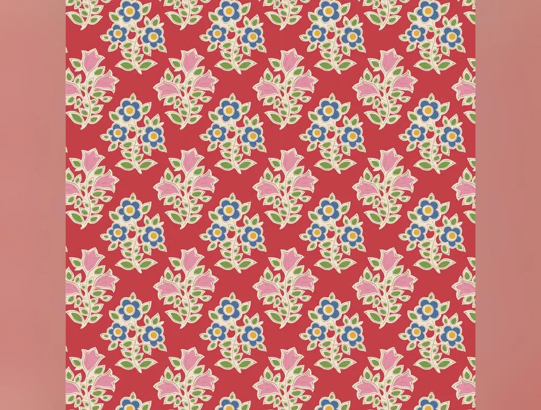 Jubilee | Farm Flowers Red by Tone Finnanger for Tilda Fabrics | TIL110096