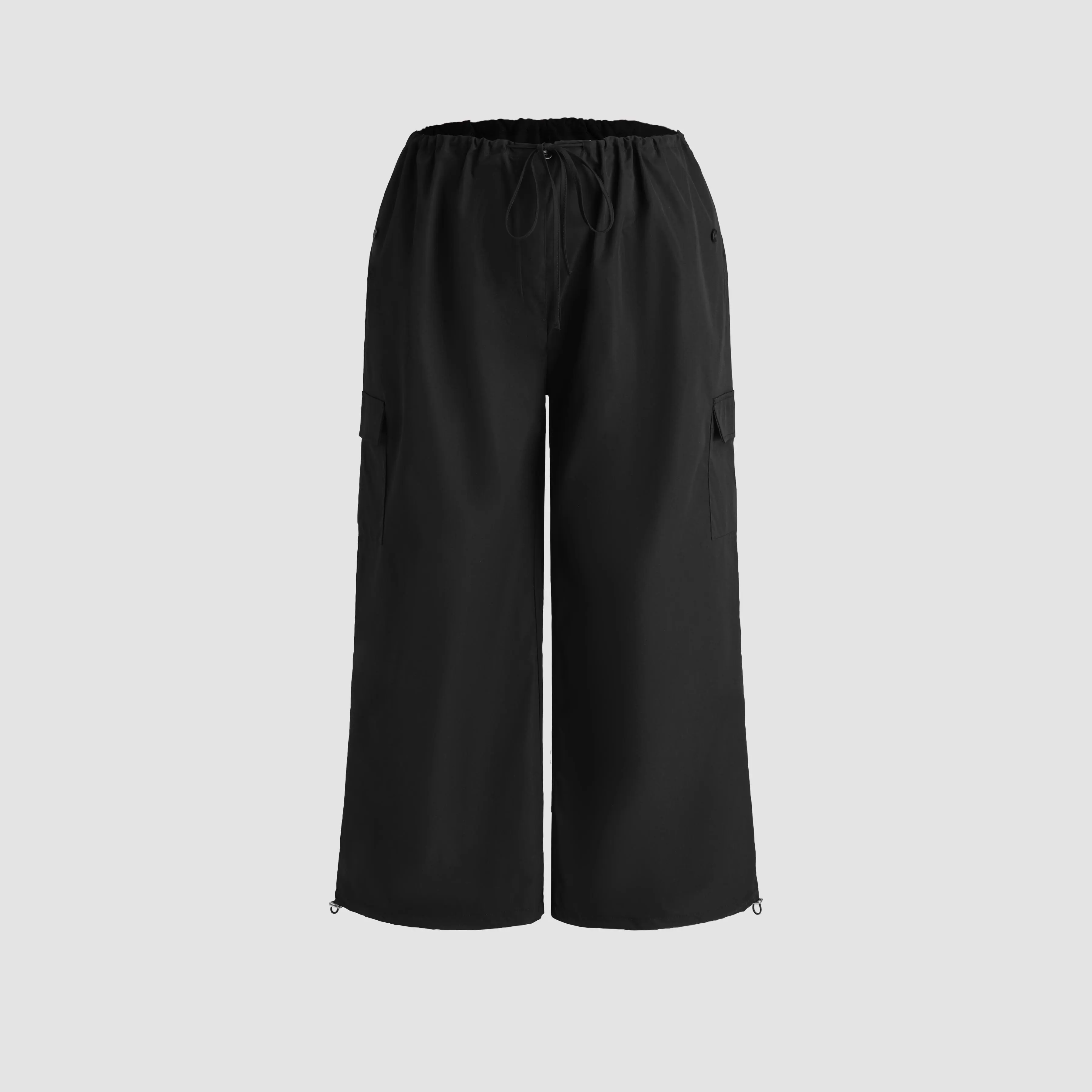 Cider [7 colors, size 0-26] Solid Low-Rise Parachute Cargo Pants Curve & Plus