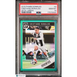2018 Panini Donruss Cristiano Ronaldo #9 Optic Green PSA 10 /5