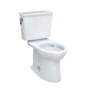 212 MAIN 2-Piece Floormounted Elongated Toilet, Drake Transitional Design CST786CEG-01, 1.28 GPF, Cefiontect Coating, Cotton Finish, With Lid