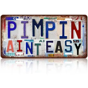 Vintage License Plate Wall Decor Metal Sign, Durable and Easy to Install, Multi-Purpose Outdoor Decoration, 12x8 Inch, Perfect Gift