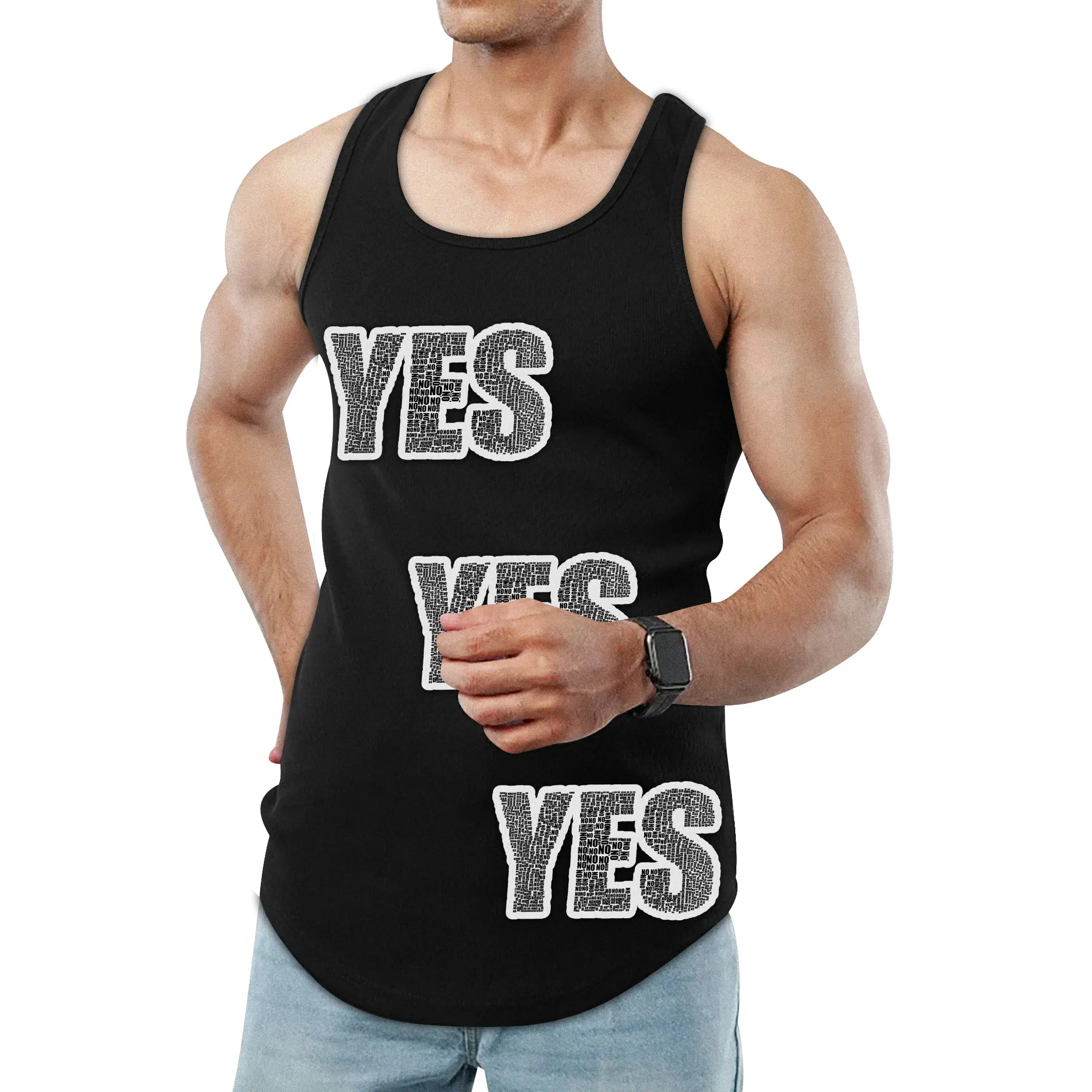 Dynamix Black Tank Top Unisex 100% Cotton 