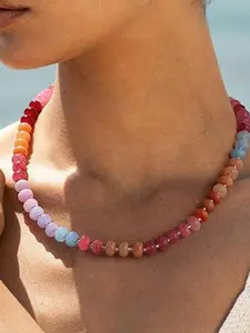 Colorful Beaded Necklace, Bohemian Style Jewelry, Fashion Accessory for Women and Girls, Perfect Birthday Gift, Stylish and Versatile