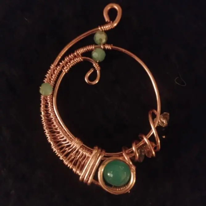 A colours by Leiha original design | Handmade copper wire pendant | Womens fashion accessories for necklace | Handmade recycled jewelry cadena con mother day