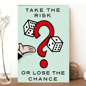 AMEP Classic Cartoon Graffiti Canvas Painting ALEC Monopoly Time Is Money Poster for Home Living Room Office Wall Picture Decor Eco-Friendly Material Fade-Resistant UV-Protected Artistic Decoration