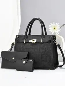 New Elegant Women's Bag Set, Classic Timeless Aesthetic Fashionable Durable Design, Large Capacity, Single Shoulder & Crossbody, Perfect for Shopping Travel, Universal Use