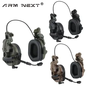 ARM NEXT Tactical Headset Helmet Mounted Hearing Protection Earmuffs for Shooting Hunting Range Training Communication Headphones Noise Reducing Adjustable Headband Lightweight Comfort Fit Safety Certified tactical training Protective Mask Steel Toe Cap
