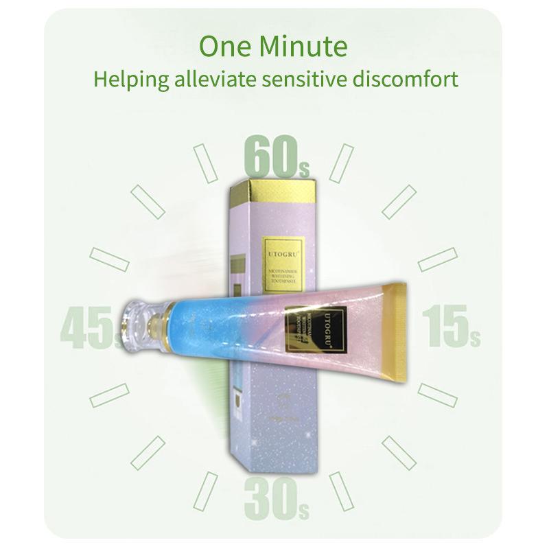 UTOGRU Triple Whitening Niacinamide Toothpaste for Oral Health & Sensitive Skin Blue Bad Breath Killer Brighten Teeth Say Goodbye to Oral Problems