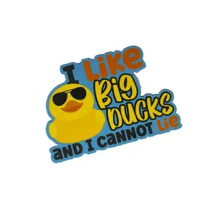 I Like Big Ducks and I cannot lie, weatherproof vinyl, 3 inch sticker