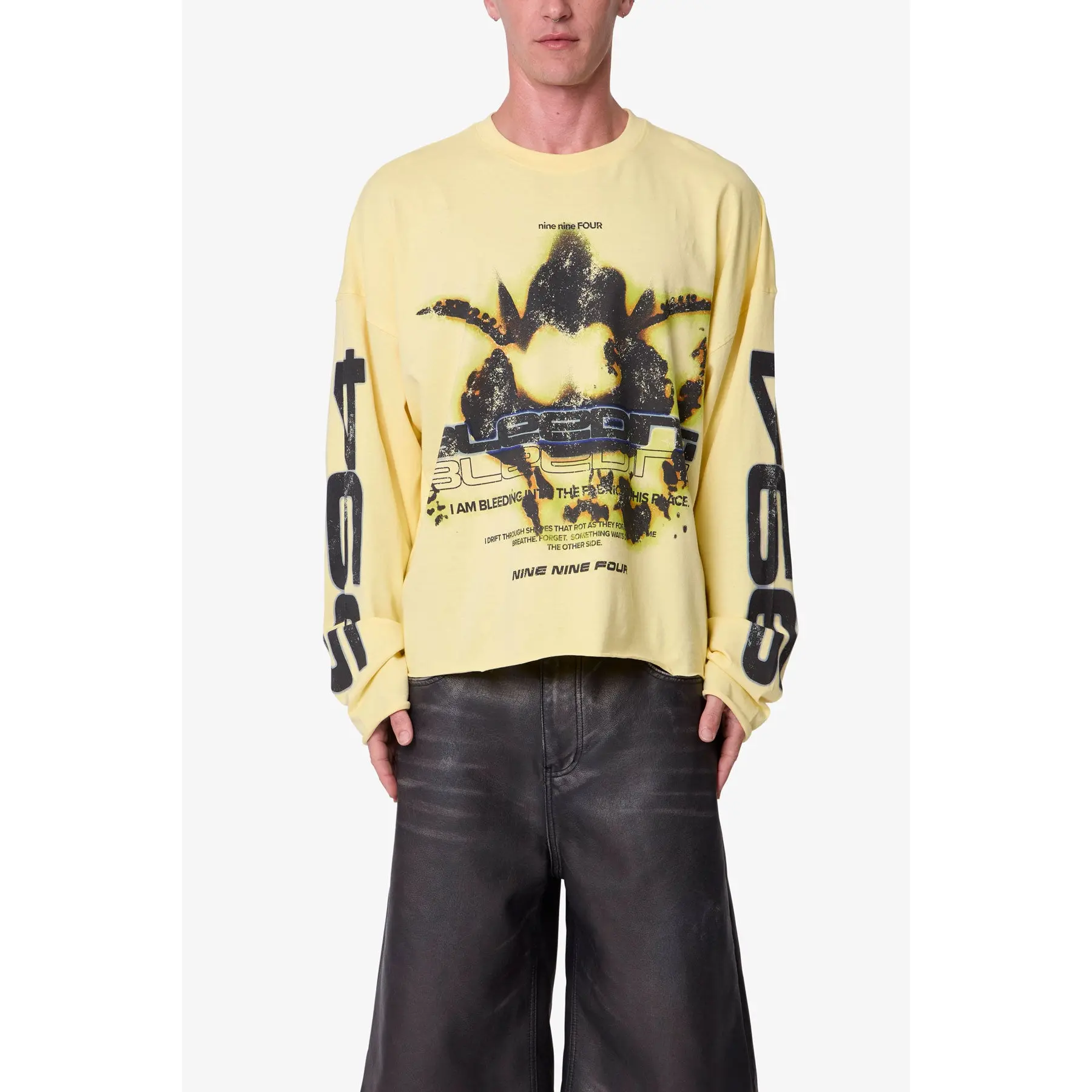 mnml Bleeding L/S Tee - Yellow